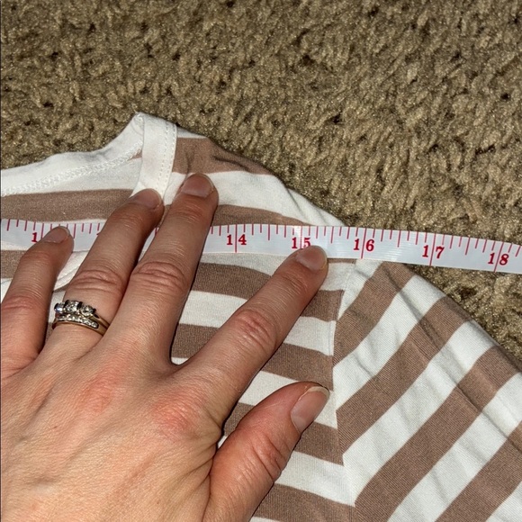 Jackson Rowe White and Brown Long Sleeve Tie Front Tee - Picture 6 of 12